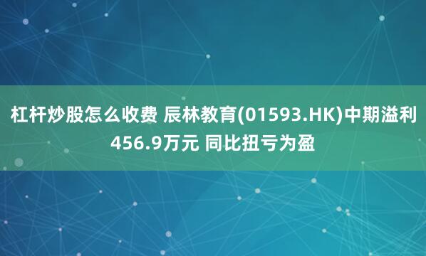 杠杆炒股怎么收费 辰林教育(01593.HK)中期溢利456.9万元 同比扭亏为盈