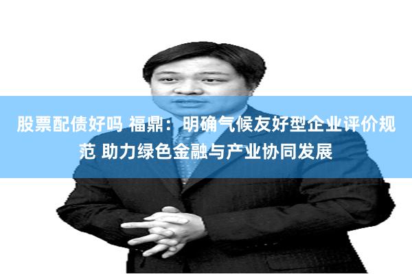 股票配债好吗 福鼎：明确气候友好型企业评价规范 助力绿色金融与产业协同发展